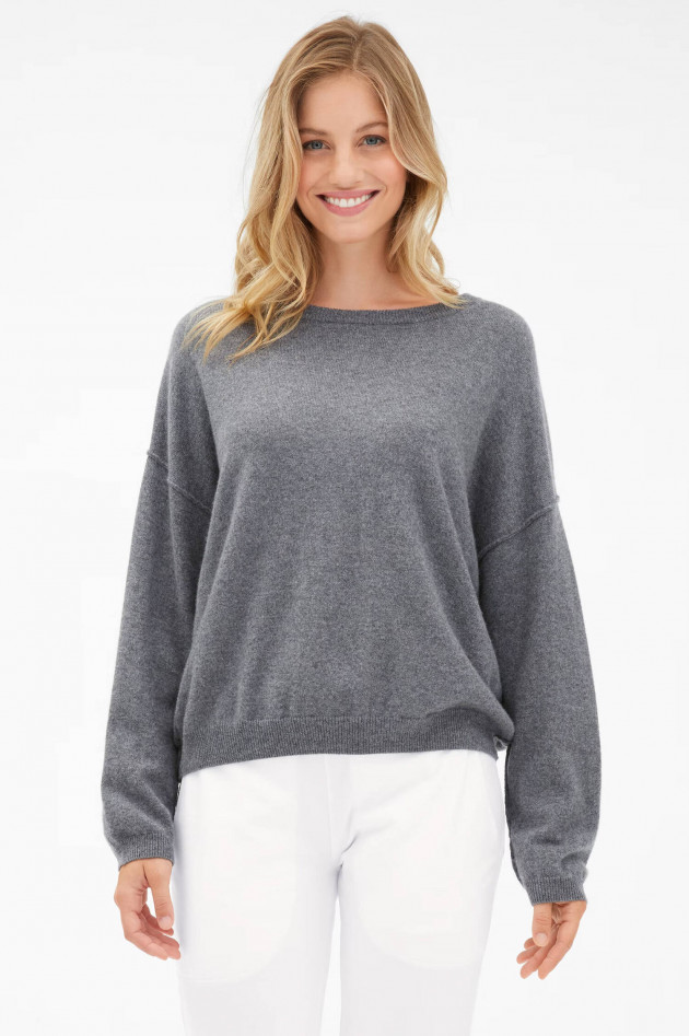 Juvia Cashmere Pullover MARIA in Graphit meliert