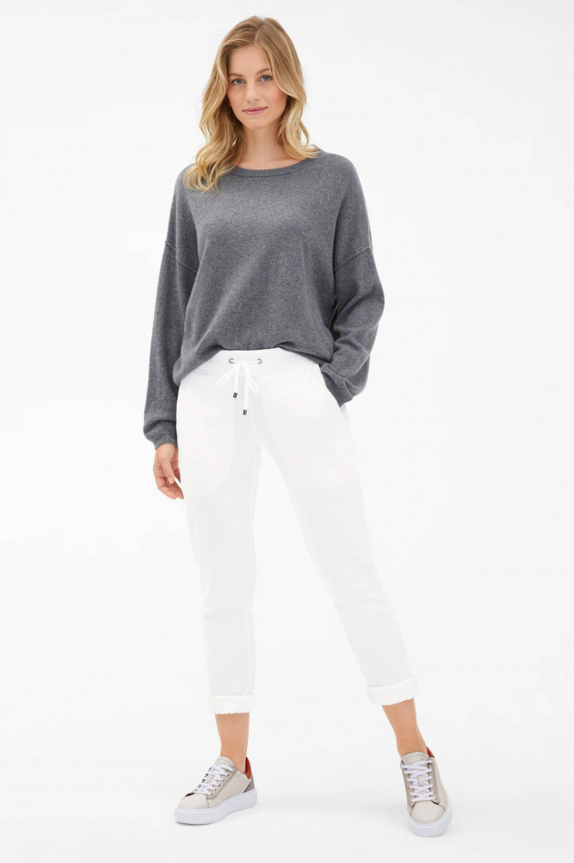 Juvia Cashmere Pullover MARIA in Graphit meliert