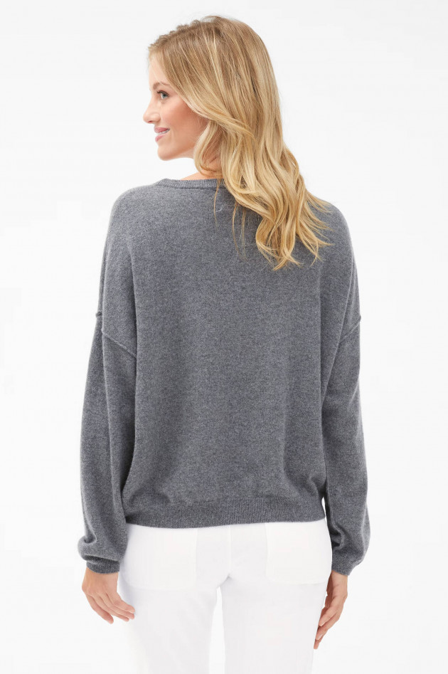 Juvia Cashmere Pullover MARIA in Graphit meliert