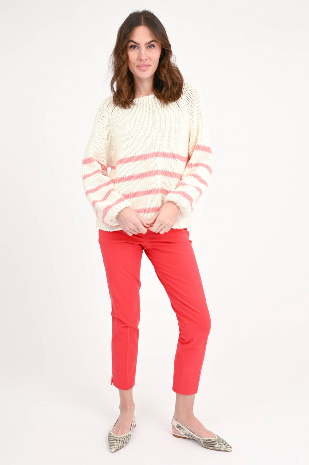 Juvia Pullover aus Woll-Mix in Peach/Creme