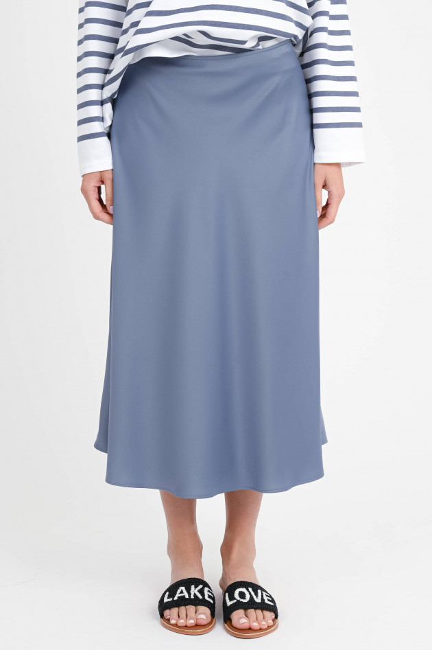 Juvia Satin-Rock FLEUR in Graublau