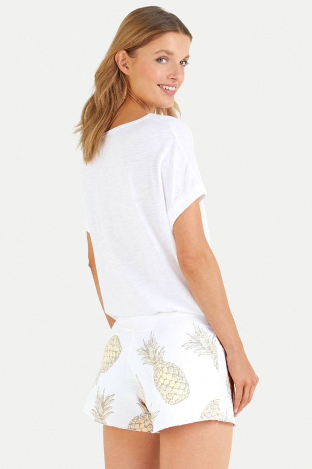 Juvia Shorts mit Ananas-Print in Weiß