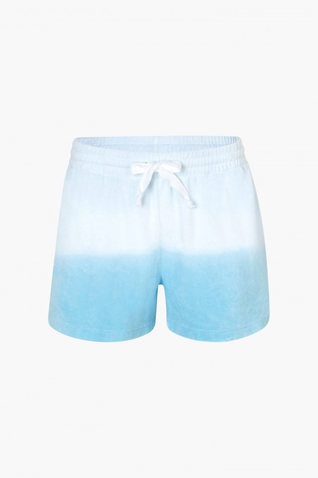 Juvia Dip-Dye Frottee Shorts LEO in Blau/Weiß