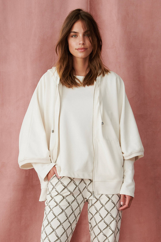 Juvia Oversized Sweat-Zipper in Creme