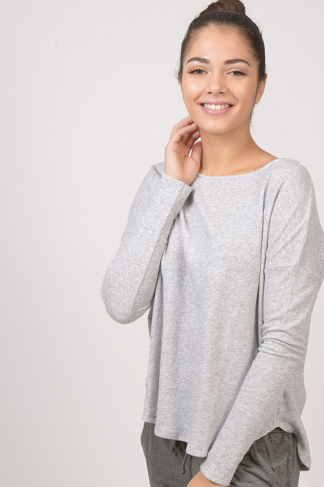 Juvia Sweatshirt mit Kellerfalte in Grau