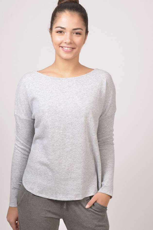 Juvia Sweatshirt mit Kellerfalte in Grau