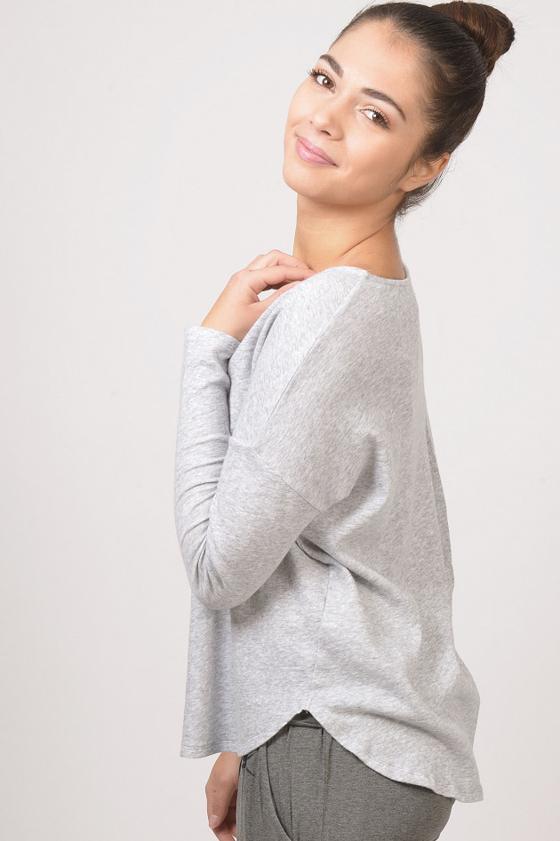 Juvia Sweatshirt mit Kellerfalte in Grau