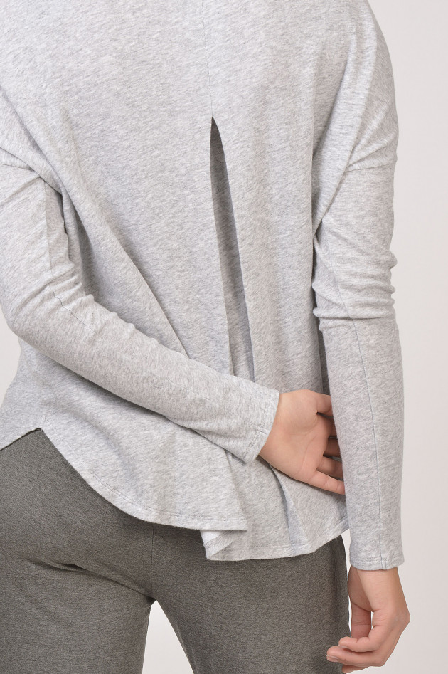 Juvia Sweatshirt mit Kellerfalte in Grau