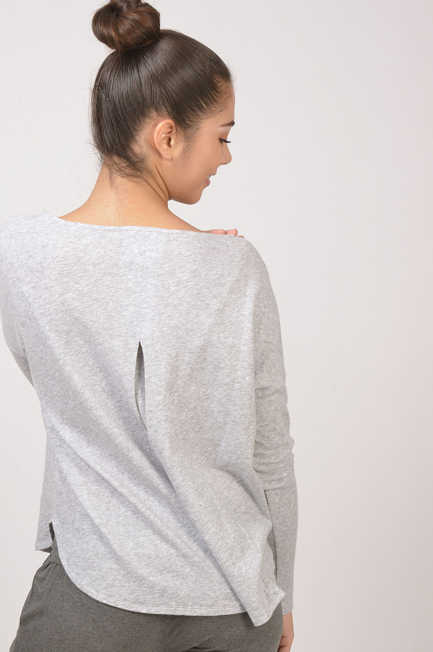 Juvia Sweatshirt mit Kellerfalte in Grau