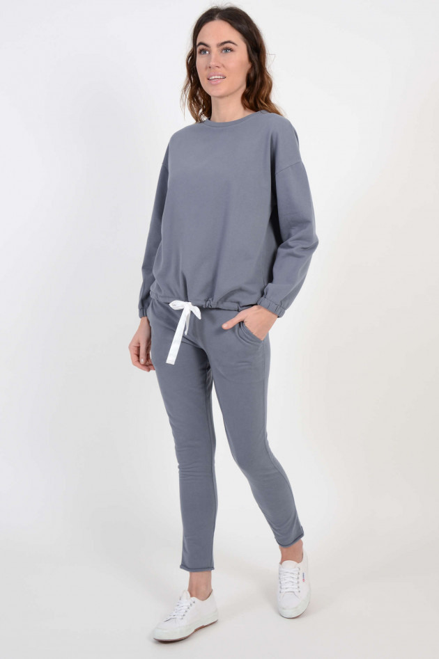 Juvia Sweater mit Tunnelzug in Grau/Blau