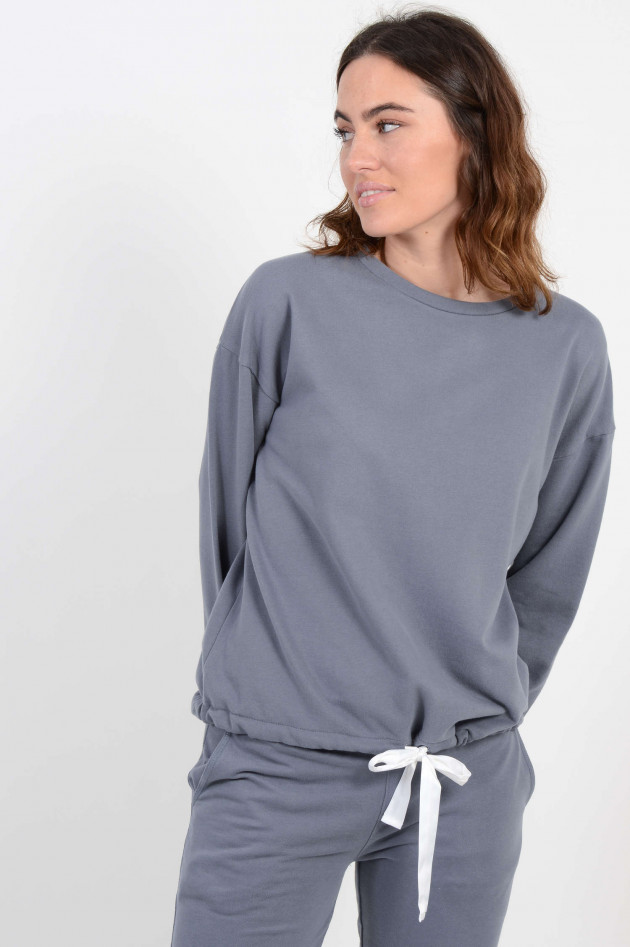 Juvia Sweater mit Tunnelzug in Grau/Blau