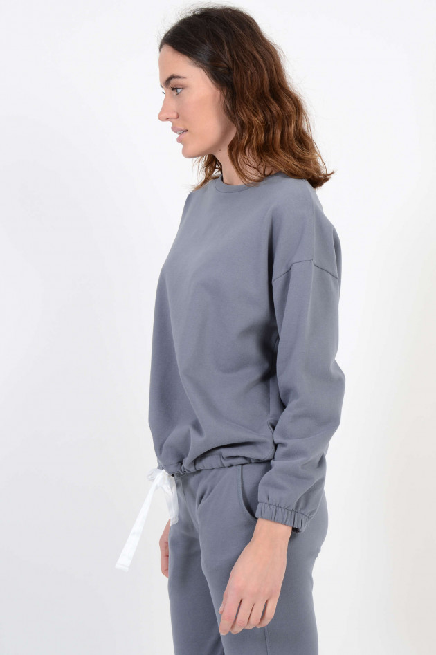 Juvia Sweater mit Tunnelzug in Grau/Blau