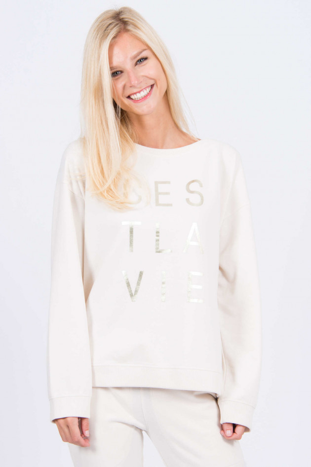 Juvia Sweater C'EST LA VIE in Natur