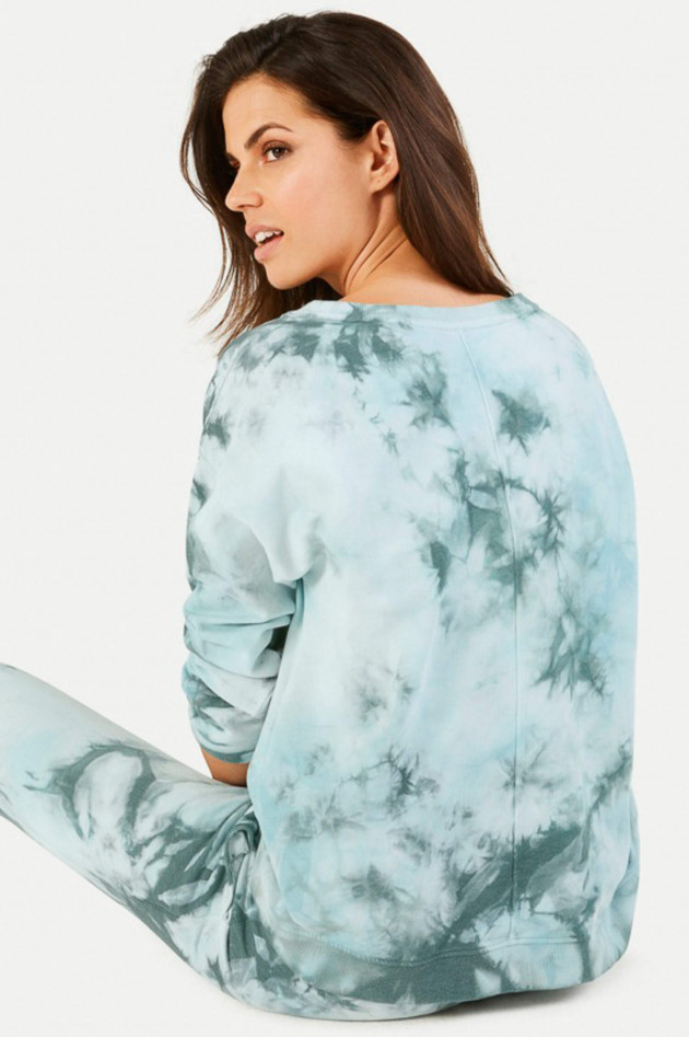 Juvia Sweatshirt in Batik-Optik in Türkis