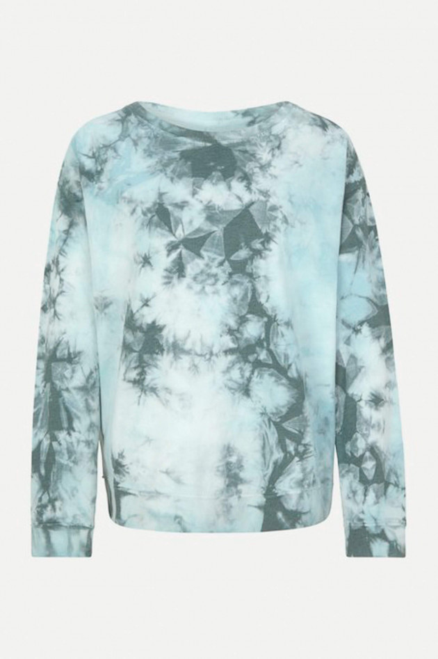 Juvia Sweatshirt in Batik-Optik in Türkis