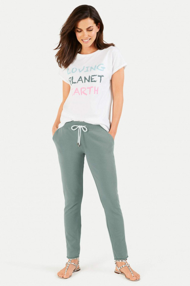 Juvia T-Shirt LOVING PLANET EARTH in Weiß