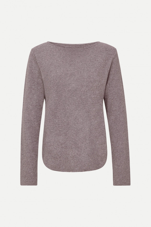 Juvia Cashmix-Sweater in Taupe meliert