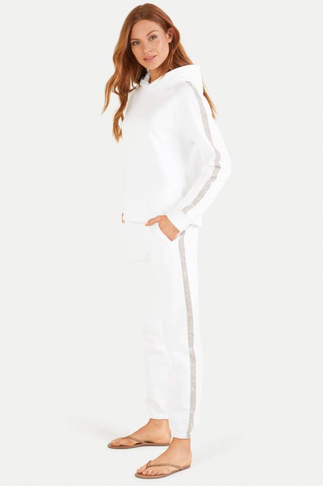Juvia Hoodie mit Streifen-Details in Weiß