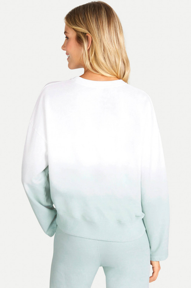 Juvia Oversized Dip-Dye Sweater in Weiß/Salbei