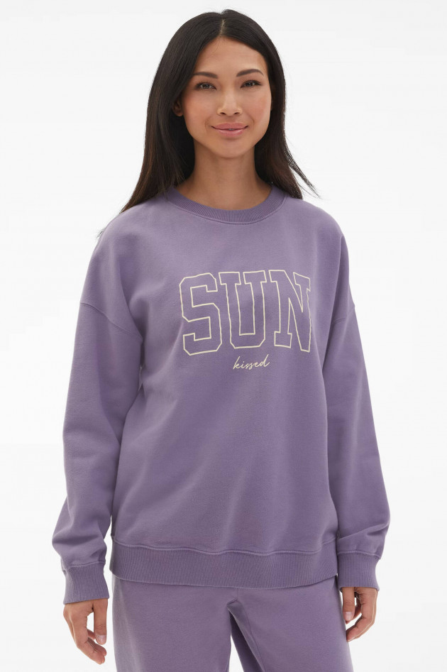 Juvia Sweatshirt VICKY mit Frontprint i Lavendel