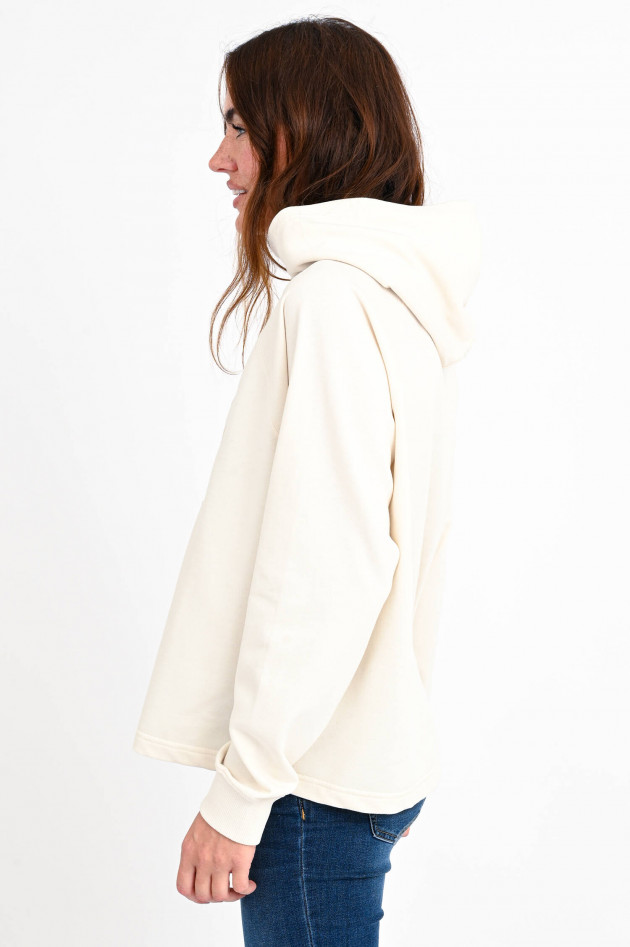 Juvia Hoodie mit Wording in Creme