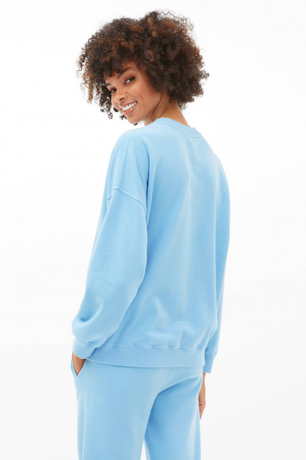 Juvia Baumwoll-Sweater VICKY in Aqua Blue