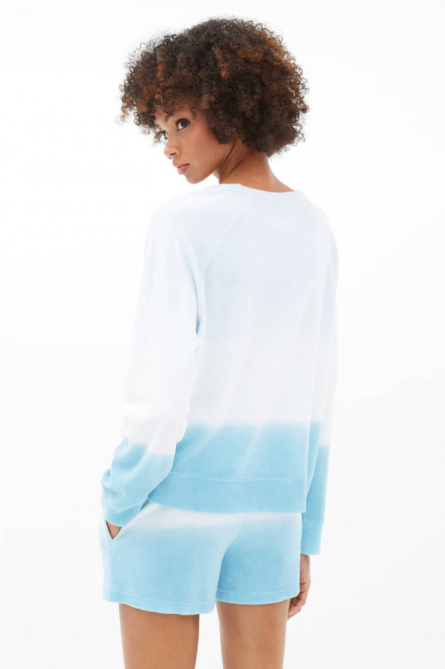 Juvia Dip-Dye Frottee Sweater ANNETTE in Blau/Weiß