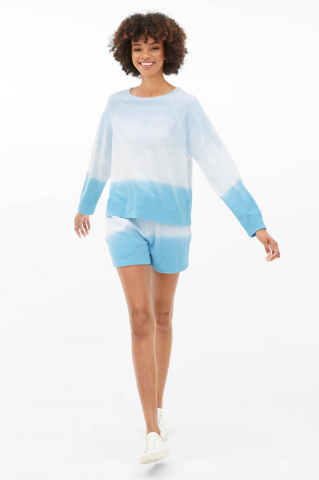 Juvia Dip-Dye Frottee Sweater ANNETTE in Blau/Weiß