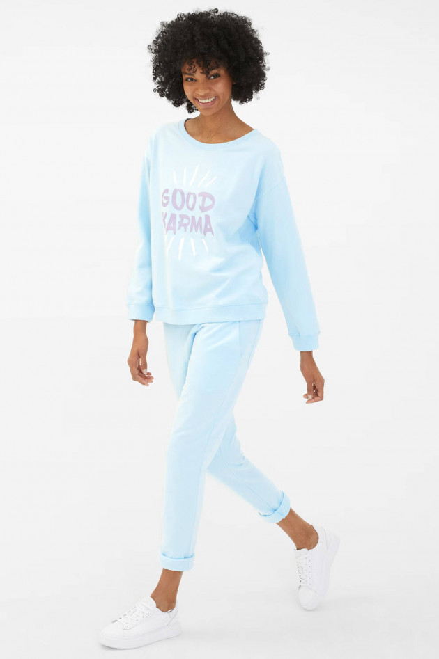 Juvia Sweatshirt GOOD KARMA in Hellblau