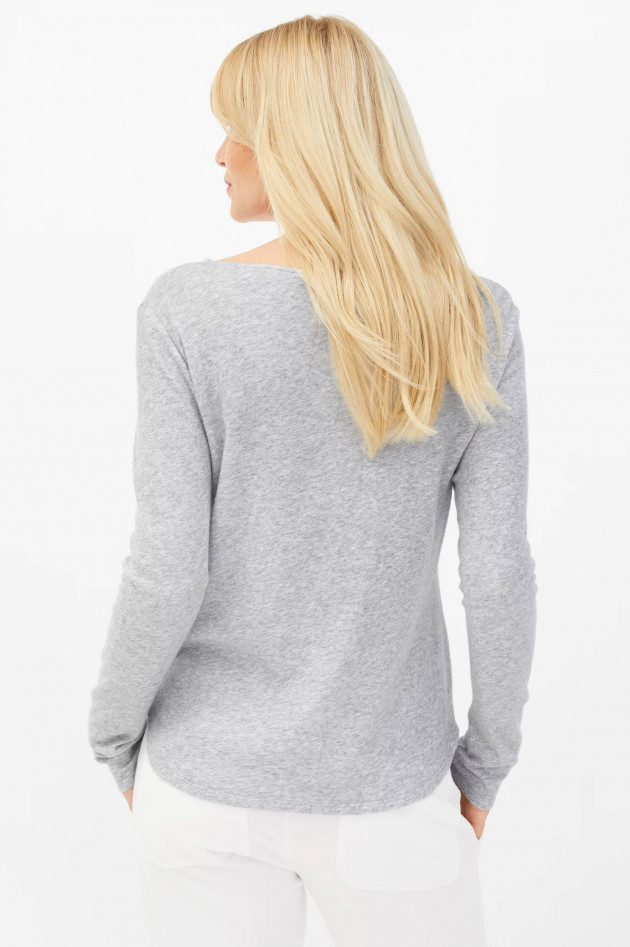 Juvia Cashmix-Sweatshirt in Hellgrau meliert