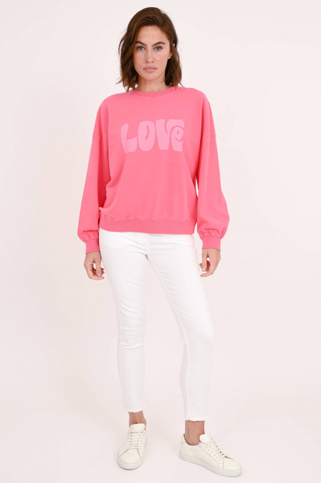 Juvia Sweatshirt mit LOVE-Aufdruck in Korallpink