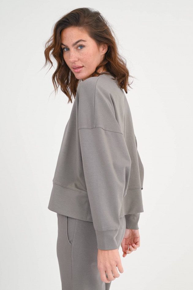 Juvia Cropped Oversize Sweatshirt  in Moon Rock