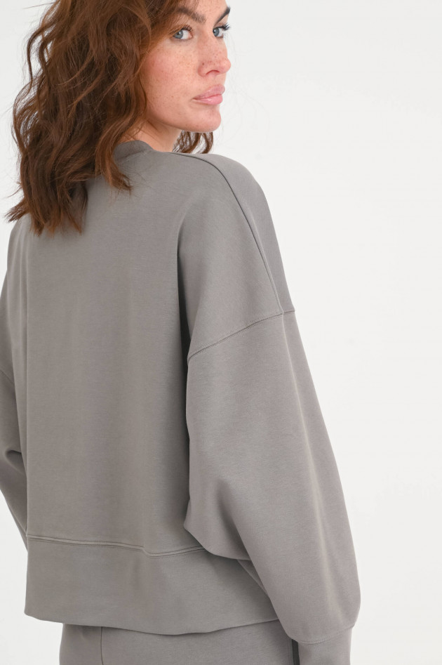 Juvia Cropped Oversize Sweatshirt  in Moon Rock