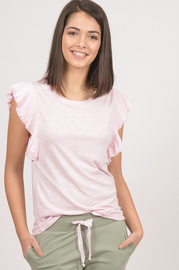 Juvia T-Shirt mit Volants in Rosa