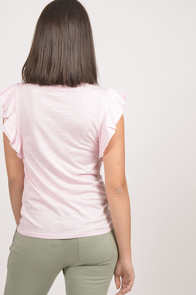 Juvia T-Shirt mit Volants in Rosa