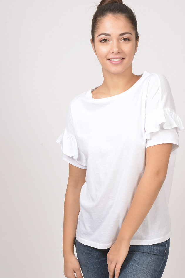 Juvia T-Shirt mit Rüschen in Grau