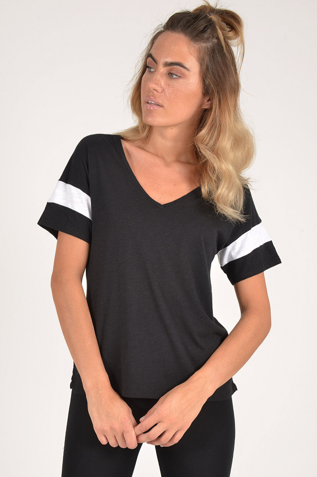 Juvia T-Shirt mit Streifen in Schwarz/Weiß
