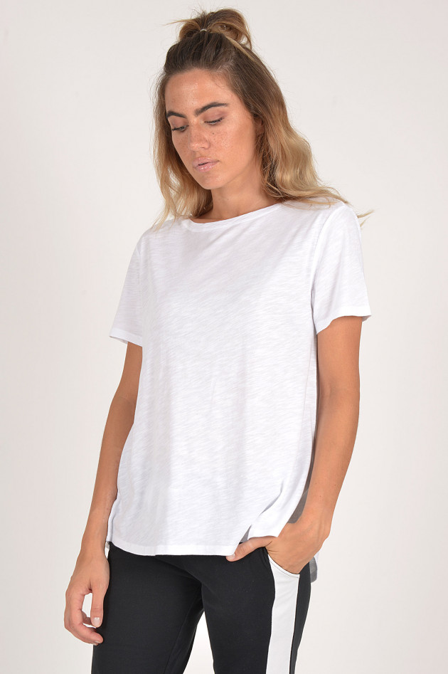 Juvia T-Shirt mit Kellerfalte in Weiß