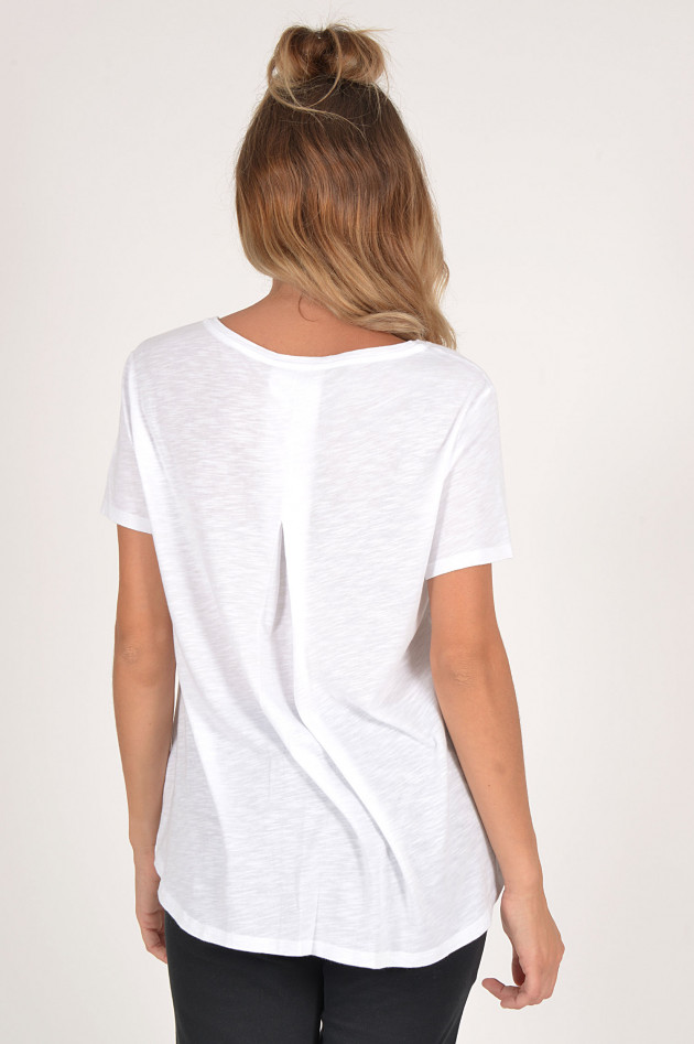 Juvia T-Shirt mit Kellerfalte in Weiß