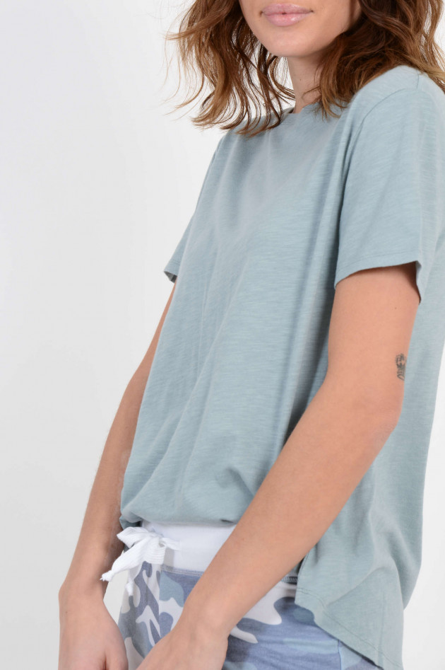 Juvia T-Shirt mit Kellerfalte in Mint meliert