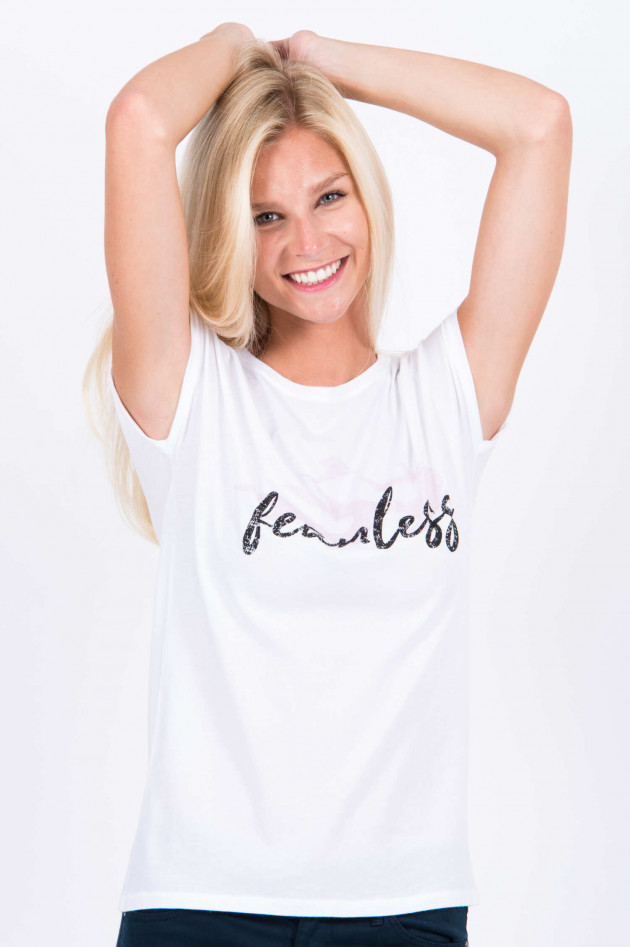 Juvia Baumwoll-Shirt FEARLESS in Weiß