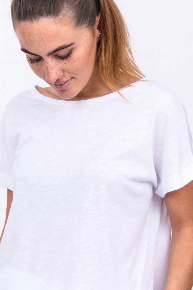 Juvia T-Shirt aus Baumwoll-Viskose-Mix in Weiß