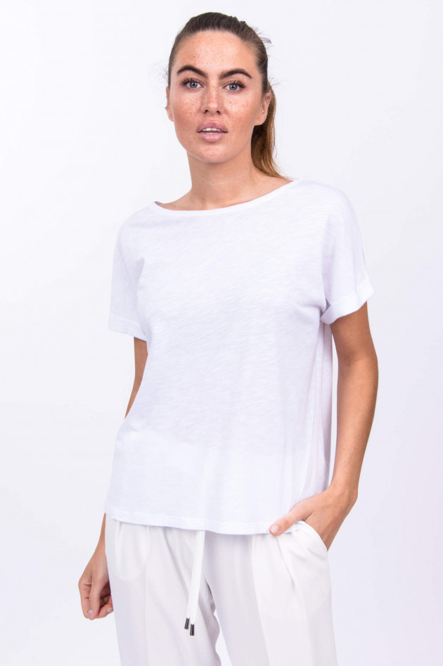 Juvia T-Shirt aus Baumwoll-Viskose-Mix in Weiß