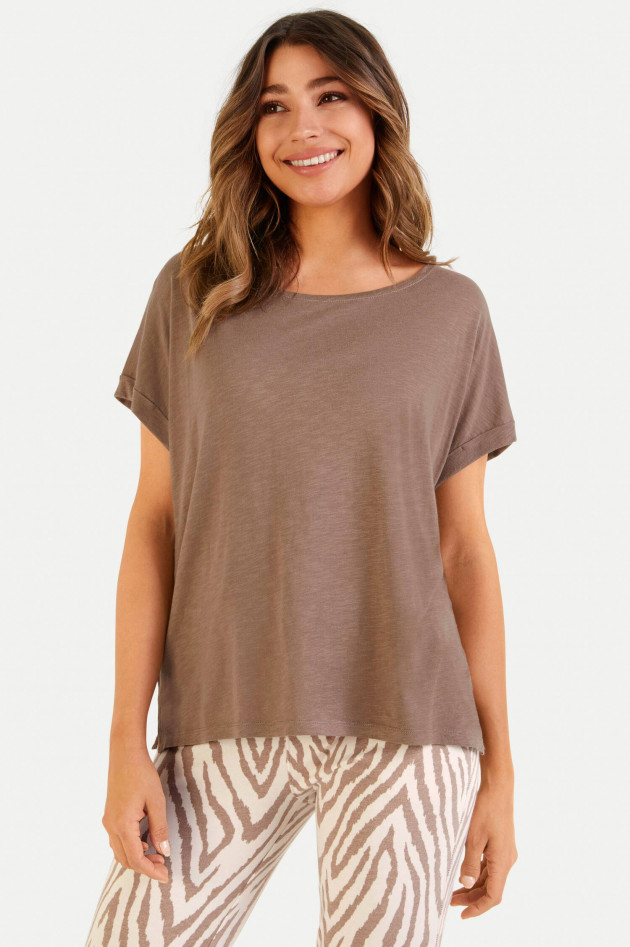 Juvia Boxy Fit T-Shirt in Tabacco