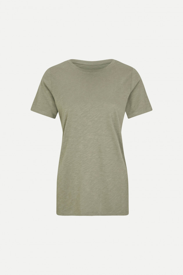 Juvia T-Shirt aus Baumwoll-Viskose-Mix in Khaki