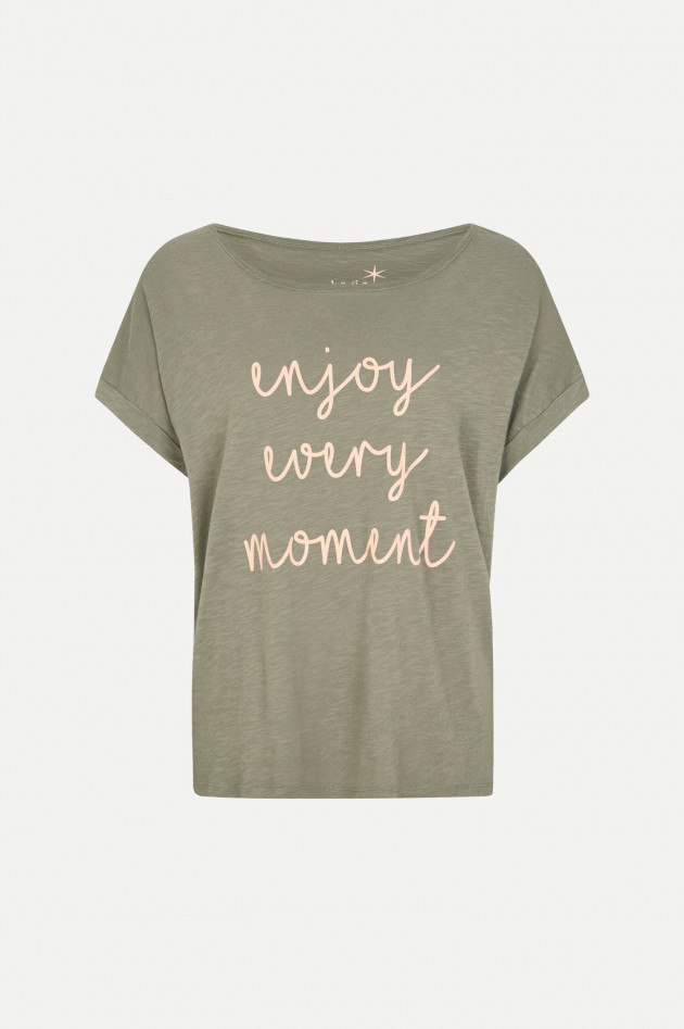 Juvia T-Shirt ENJOY EVERY MOMENT in Khaki