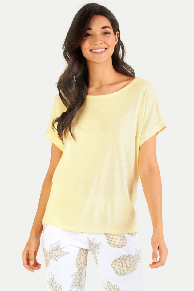 Juvia Boxy Fit T-Shirt in Pastellgelb