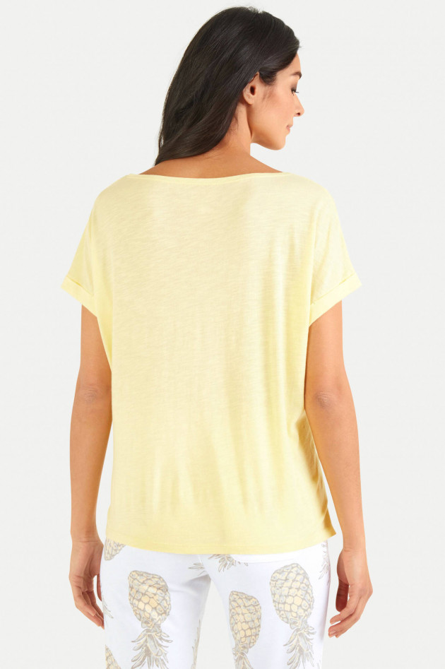 Juvia Boxy Fit T-Shirt in Pastellgelb