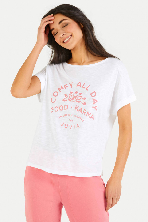 Juvia T-Shirt COMFY ALL DAY in Weiß