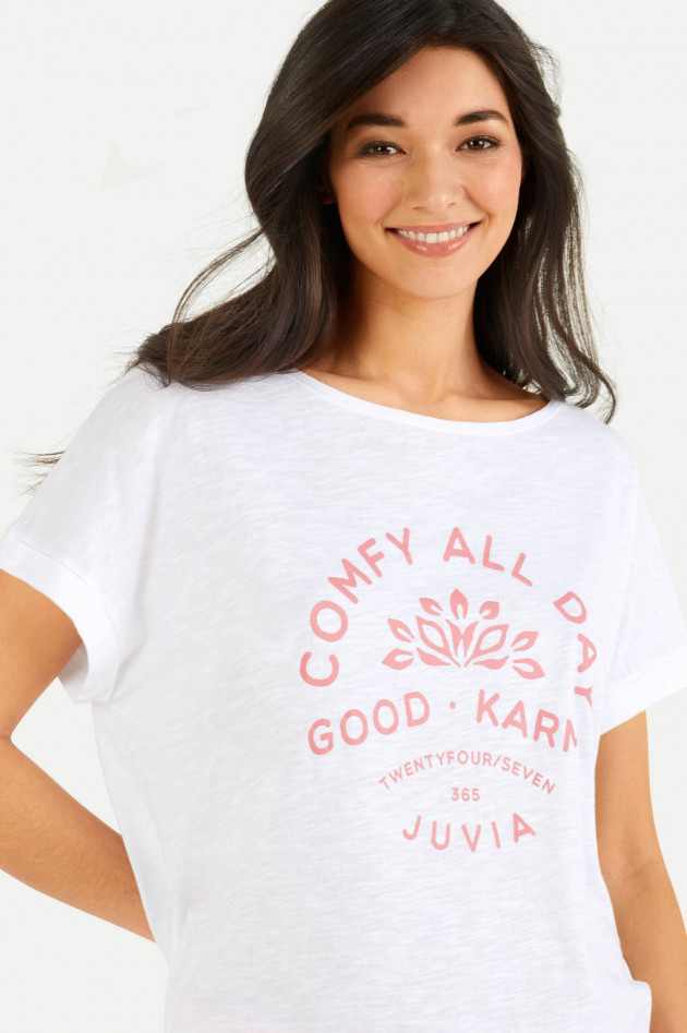 Juvia T-Shirt COMFY ALL DAY in Weiß